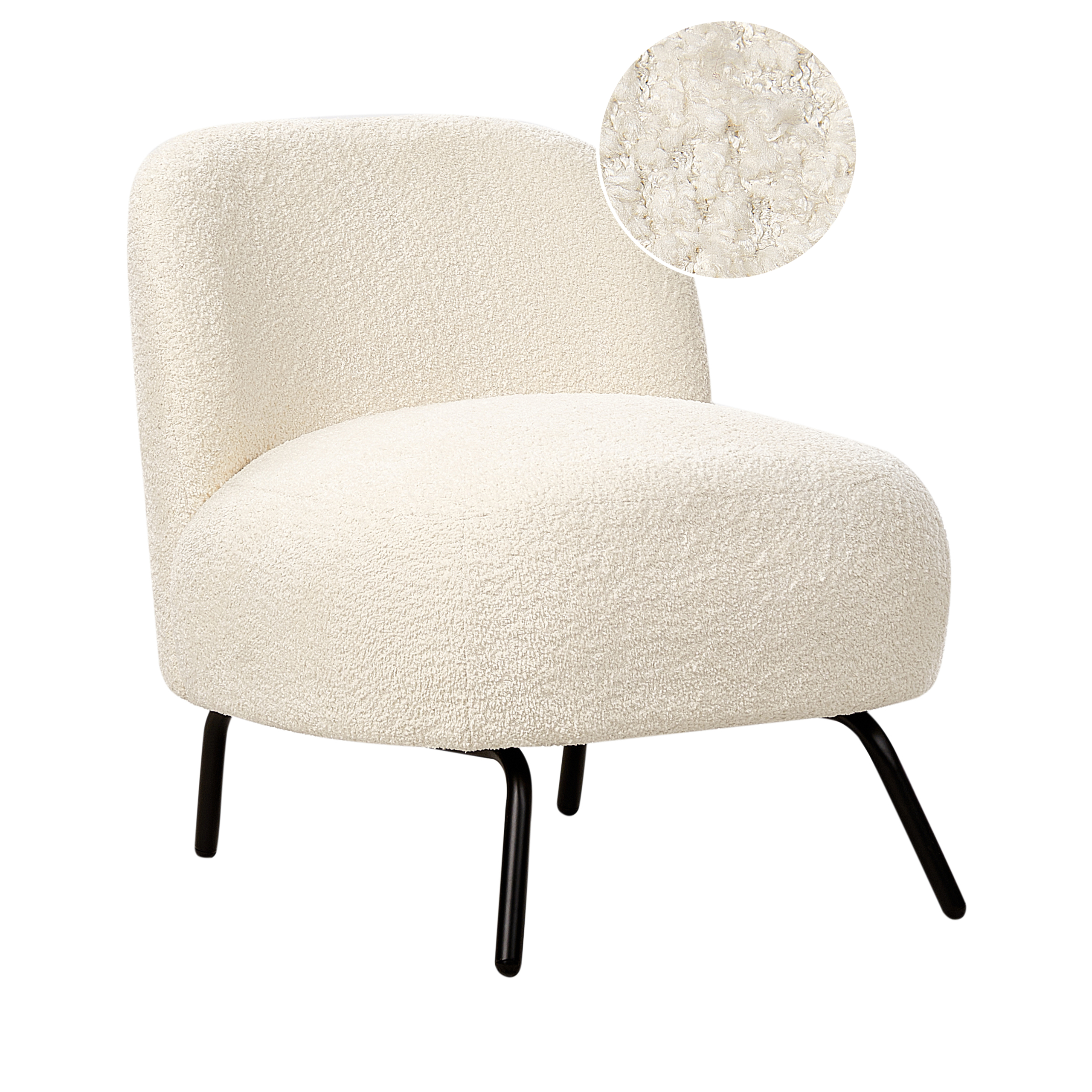 Fåtölj KUMLA Bouclé Off-White