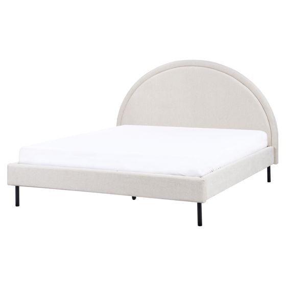 Säng med lamellram MARGUT 160 x 200 cm Ljusbeige
