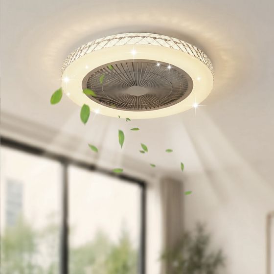 NETTLIFE - takfläkt LED - med belysning och fjärrkontroll - tyst, 48,5 cm, dimbar, timerfunktion