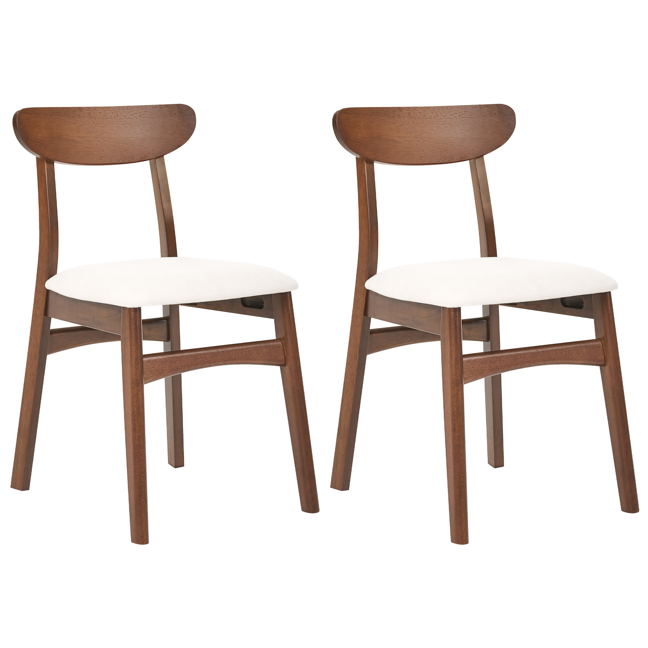 Set med 2 matstolar DOYLE Trä Brun/ Ljusbeige