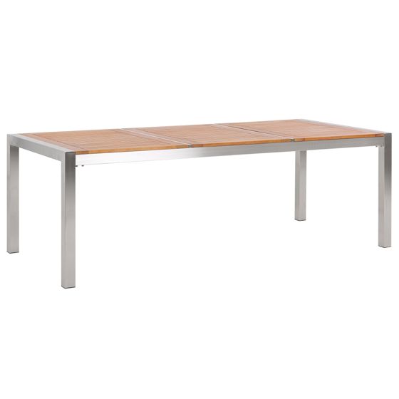 Trädgårdsmatbord GROSSETO 220 cm 100 cm Eukalyptusträ Brun