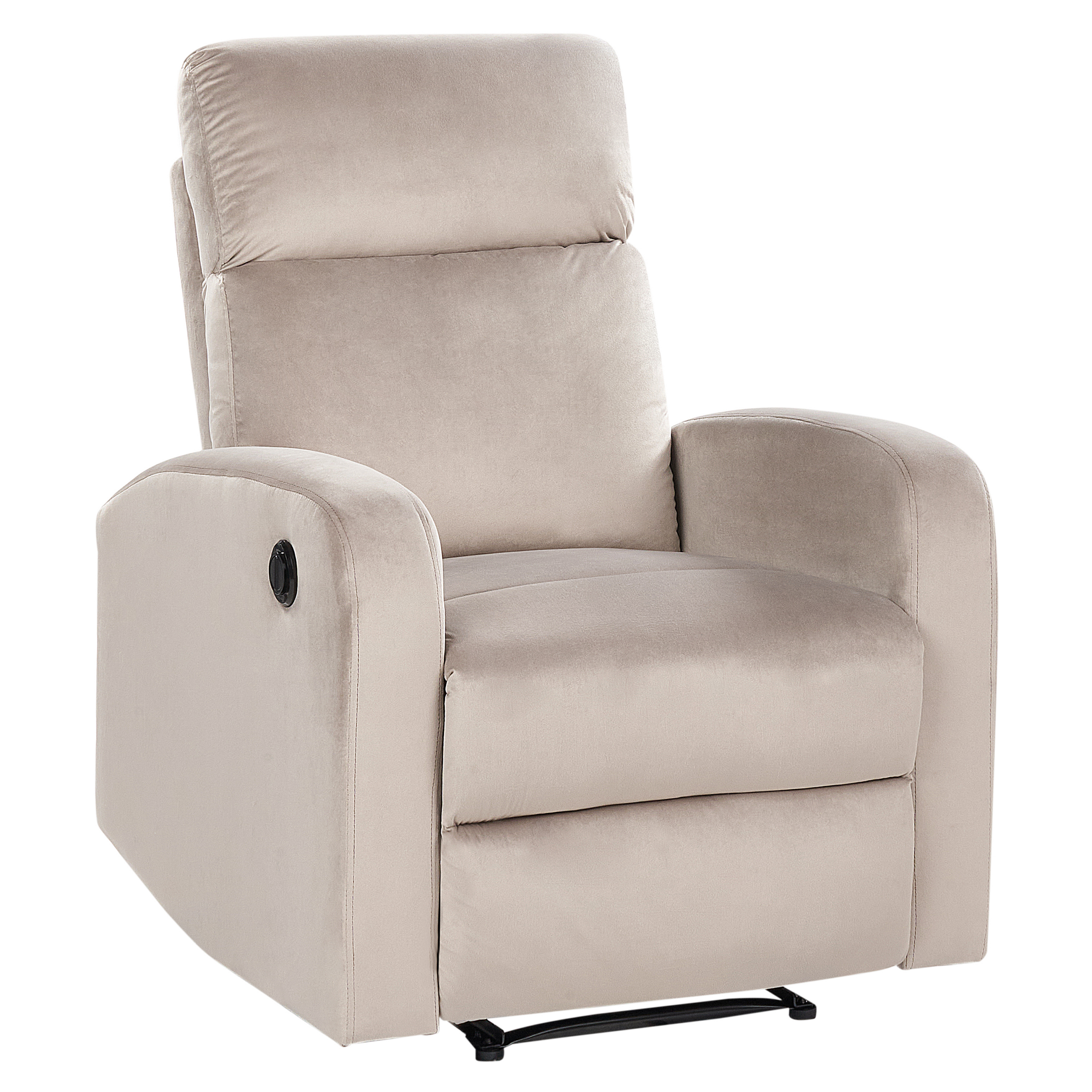 Elektrisk reclinerfåtölj VERDAL Inklusive fotstöd Sammet Beige