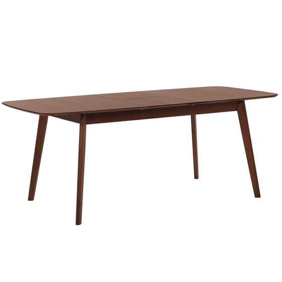 Förlängningsbart matbord MADOX Mörk valnötsfanér 120/150 cm 75 cm