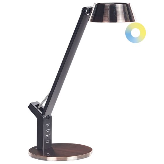 LED-skrivbordslampa CHAMAELEON med dimmer Metall Koppar