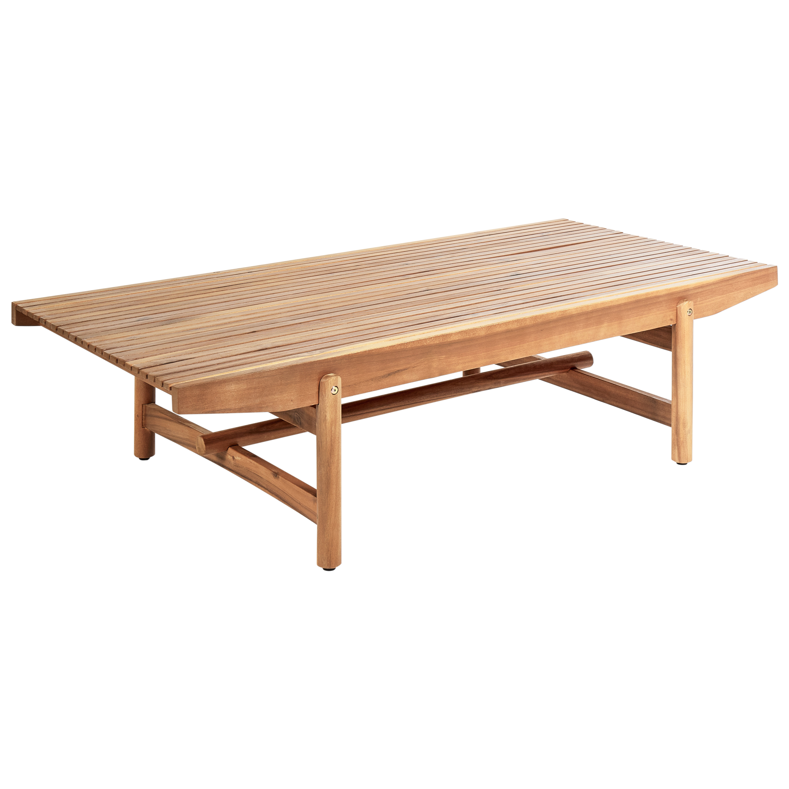 Trädgårdssoffbord GIAVENO 145 cm 79 cm Akaciaträ Brun