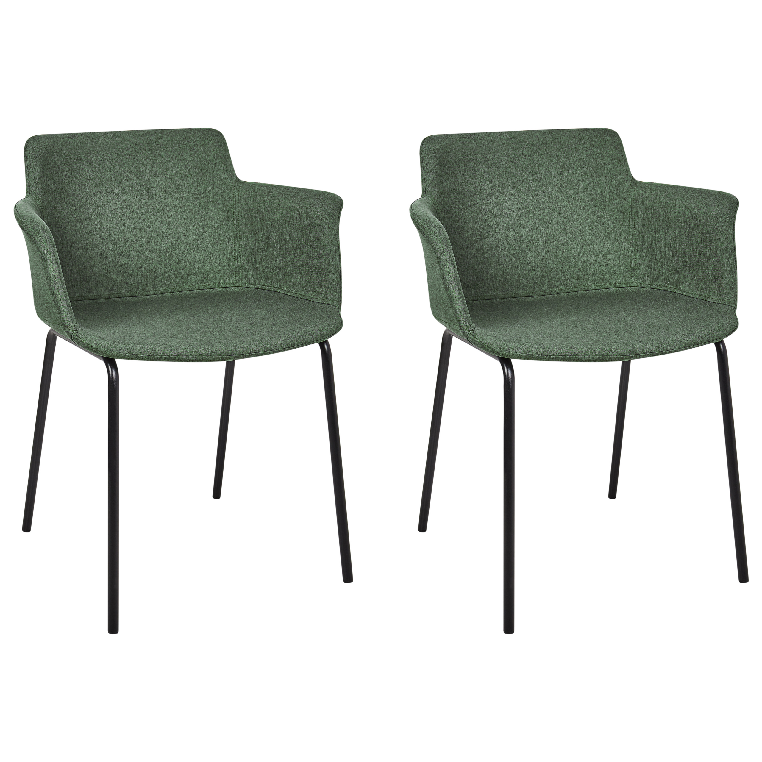 Set med 2 matstolar BELFIELD Grön