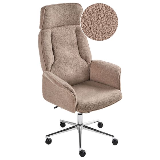 Kontorsstol PILOT Bouclé Brun