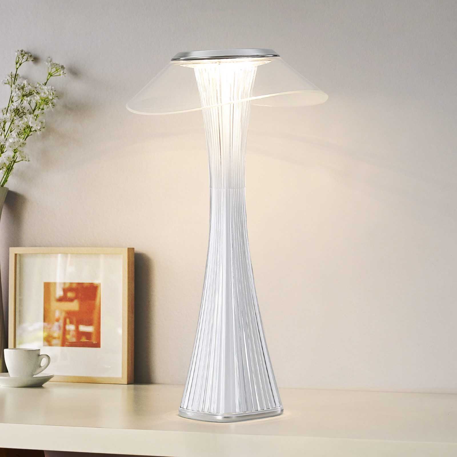 NETTLIFE LED - sänglampa Touch-dimbar, USB, 3 ljusstyrkenivåer, sovrum, bordslampa