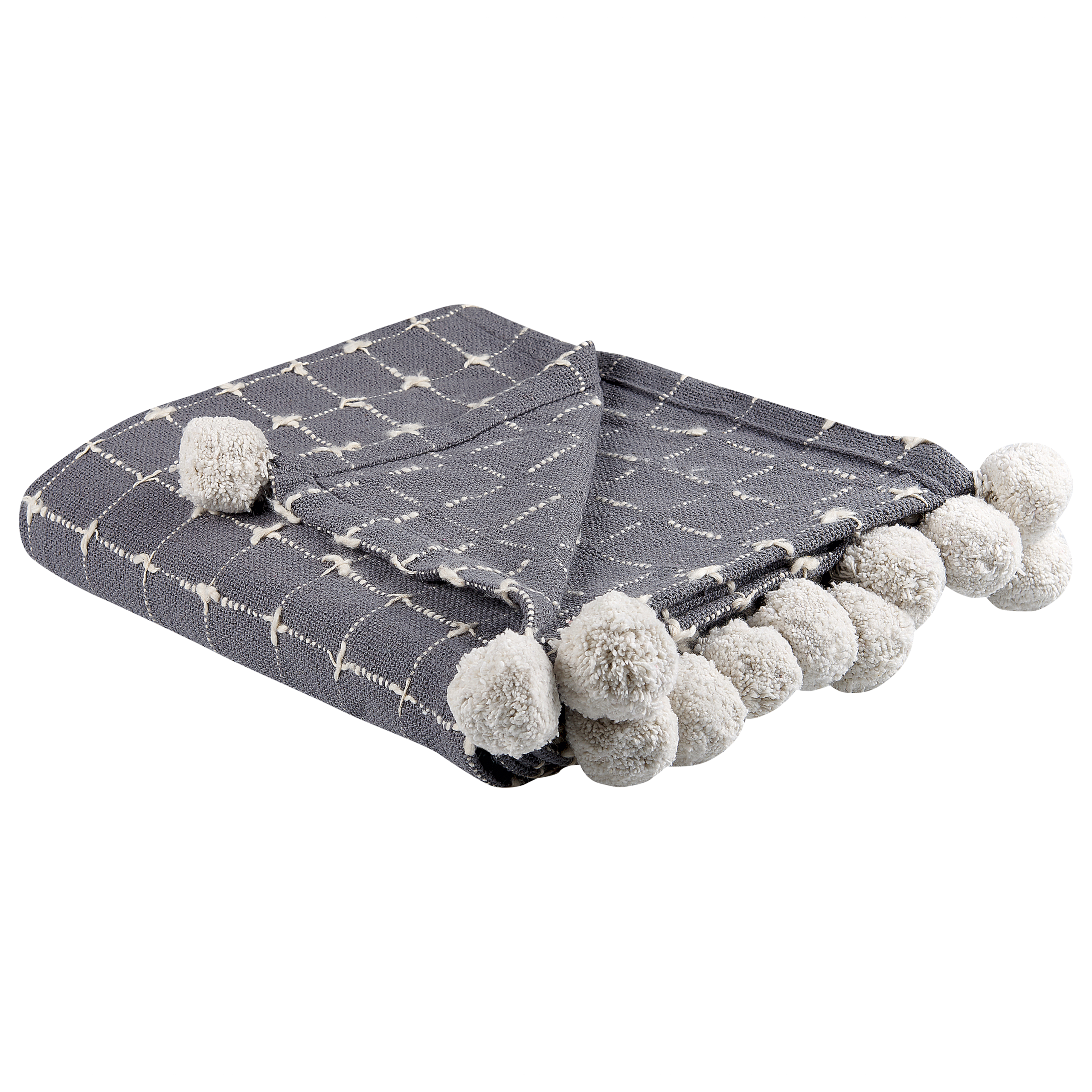 Pläd YASAM Bomull 125 x 150 cm Mörkgrå