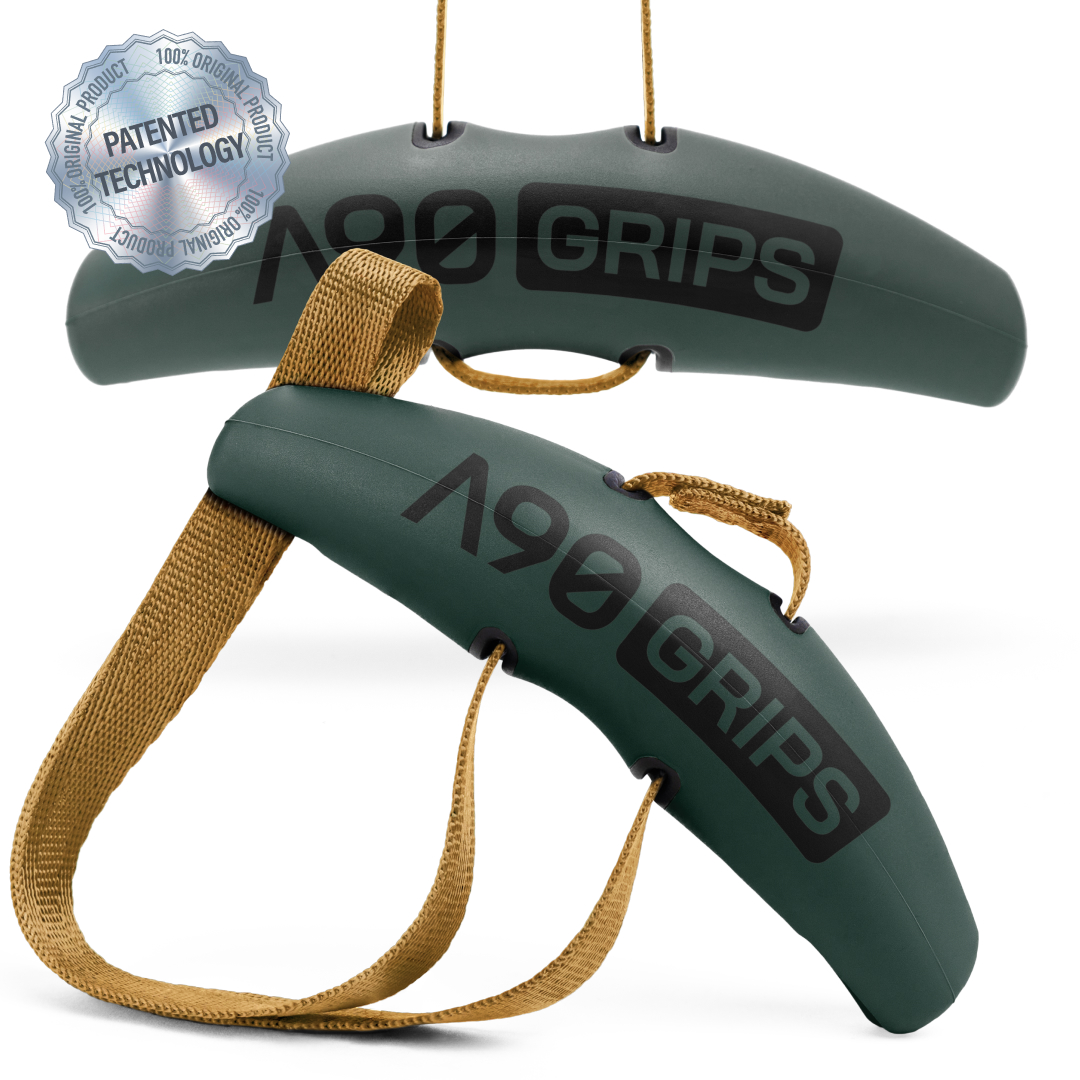 Angles90® Original Latsdragshandtag (Pull-Up Grips) – D-formade handtag för kabelmaskin | handledsträning