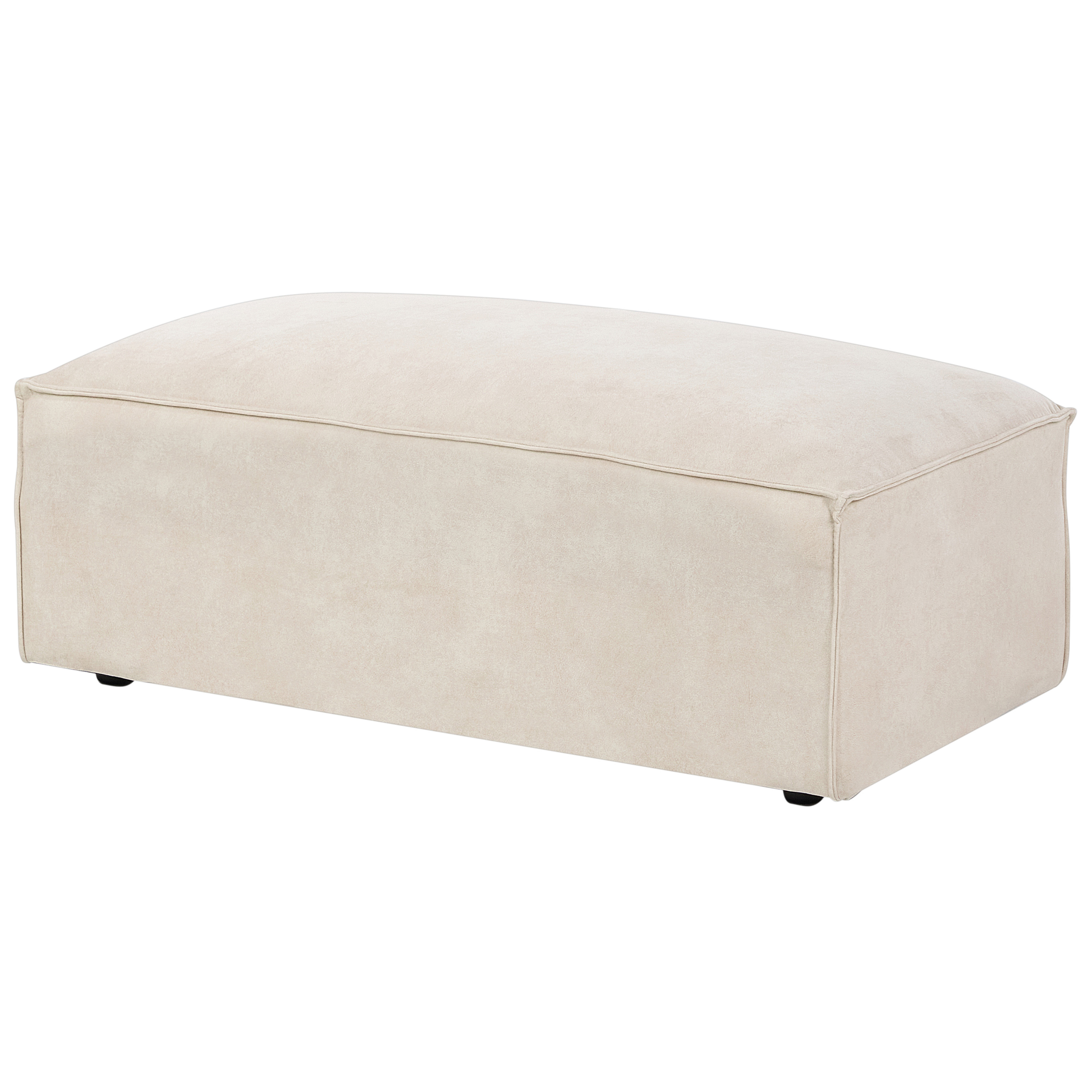 Fotpall HELLNAR Sammet Ljusbeige