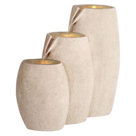 Vattenspel för trädgård LED ARKLE Beige