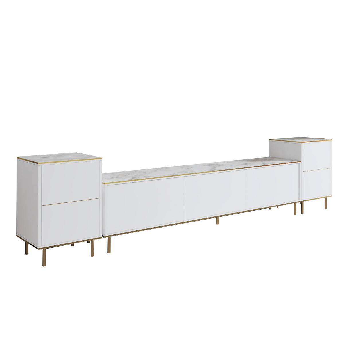 Norda Design Modern TV-bänk med väggmonterbar design, 180 cm | 100 % melamin, 18 mm tjock