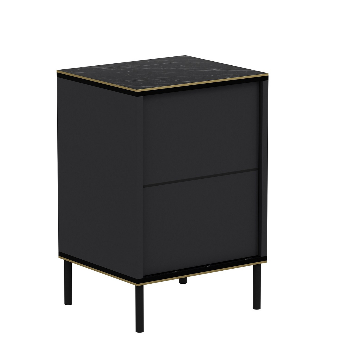 Norda Design modernt nattduksbord, 40x60x35 cm | 100 % melaminbelagt, 18 mm tjockt, väggmonterbart, stilren design