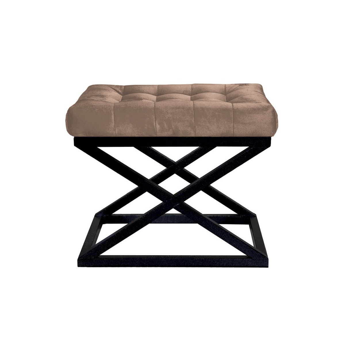 Norda Design Stilfull puff med metallram, 50x42x40 cm, 100% polyester Babyface | modernt inslag
