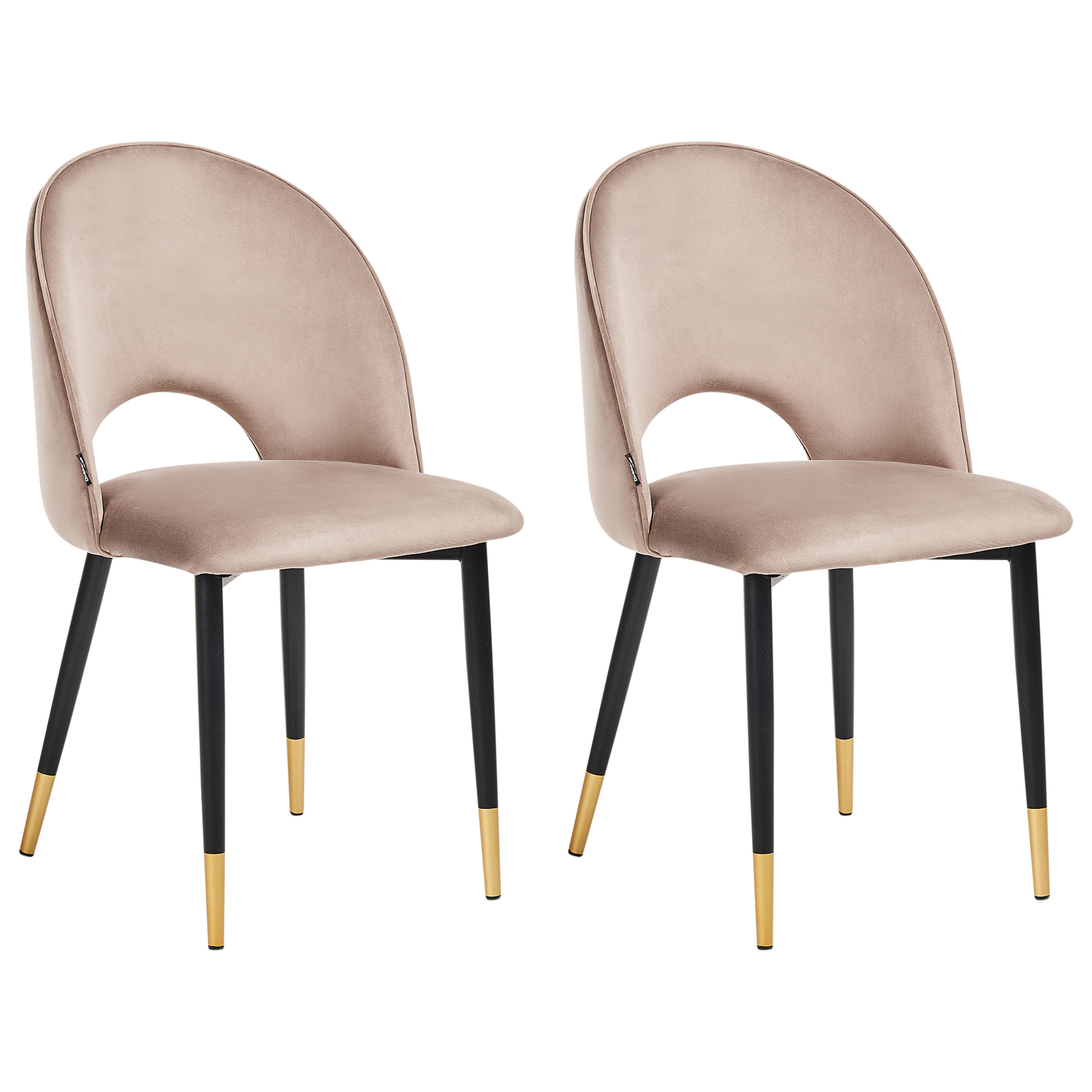 Set med 2 matstolar MAGALIA Sammet Taupe