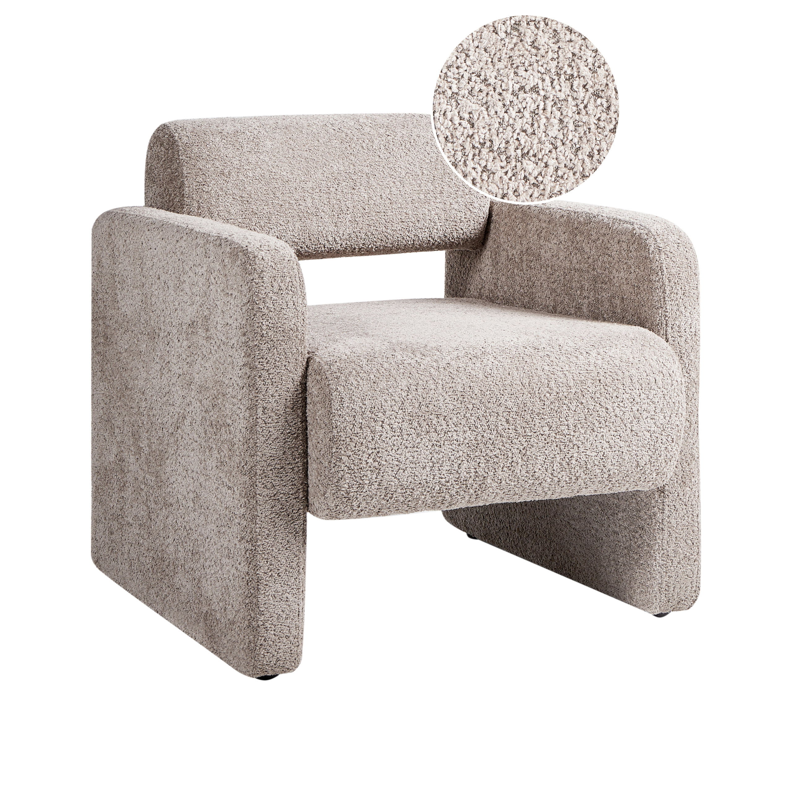 Fåtölj HALLSBERG Bouclé Taupe