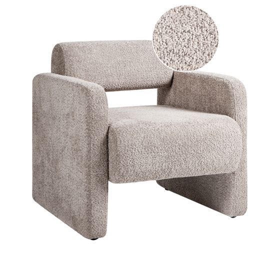 Fåtölj HALLSBERG Bouclé Taupe