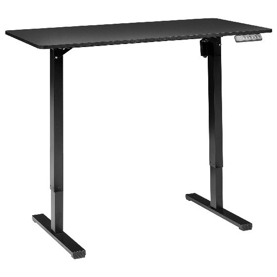Elektriskt höj- och sänkbart skrivbord TAVARES 120 cm 60 cm Svart
