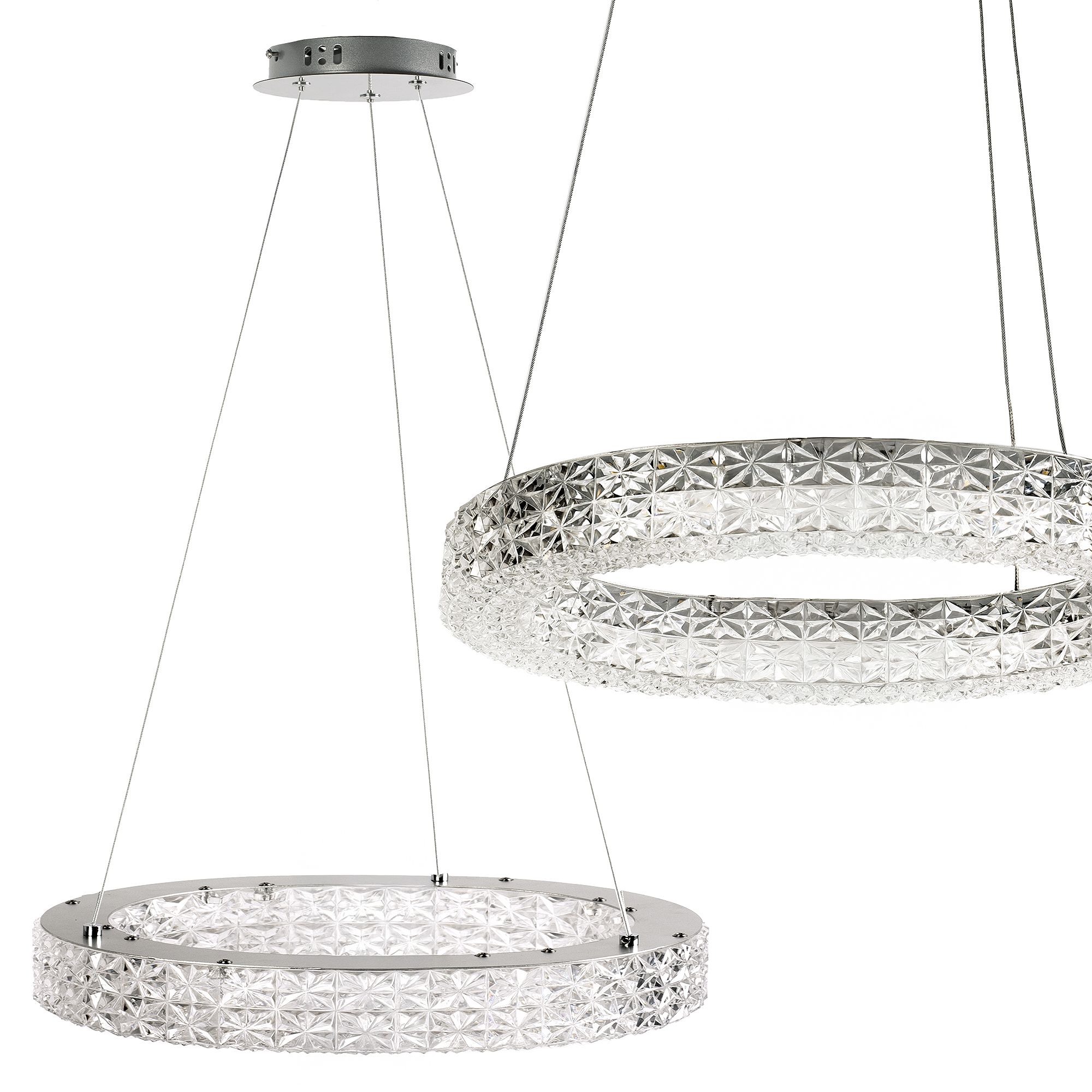 TOOLIGHT hängande taklampa MS005-CP 50CM LED Krom 50x50x5cm