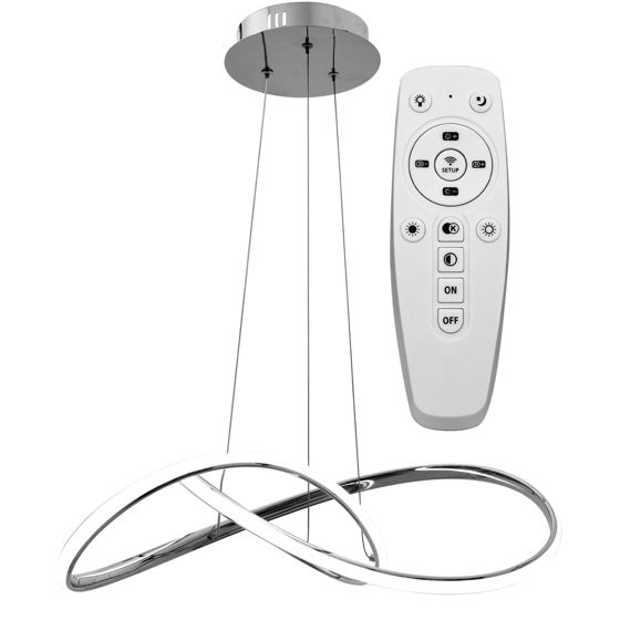 TOOLIGHT hängande taklampa APP393-CP LED Krom 14,5x55x90cm