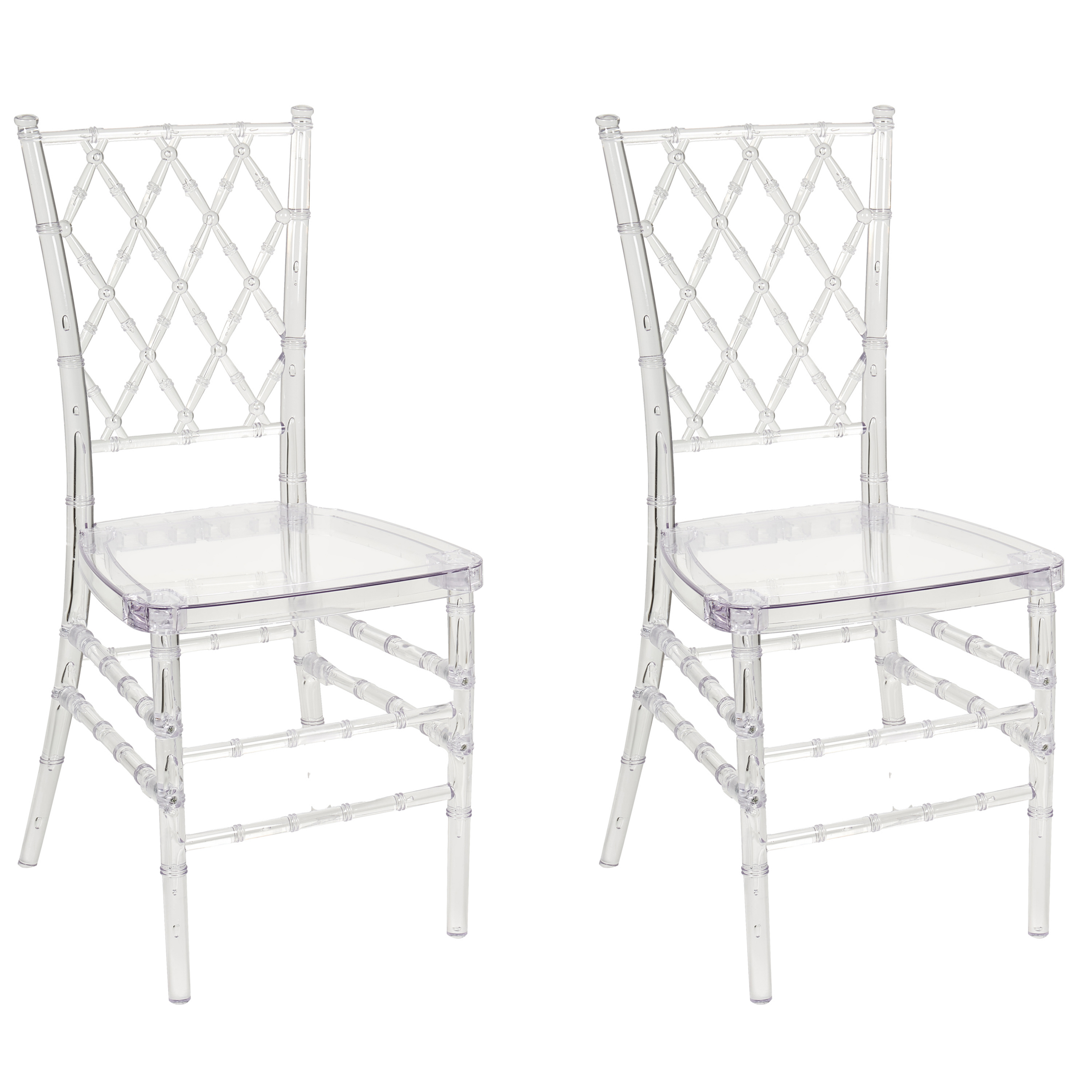 Set med 2 matstolar CLARION Transparent