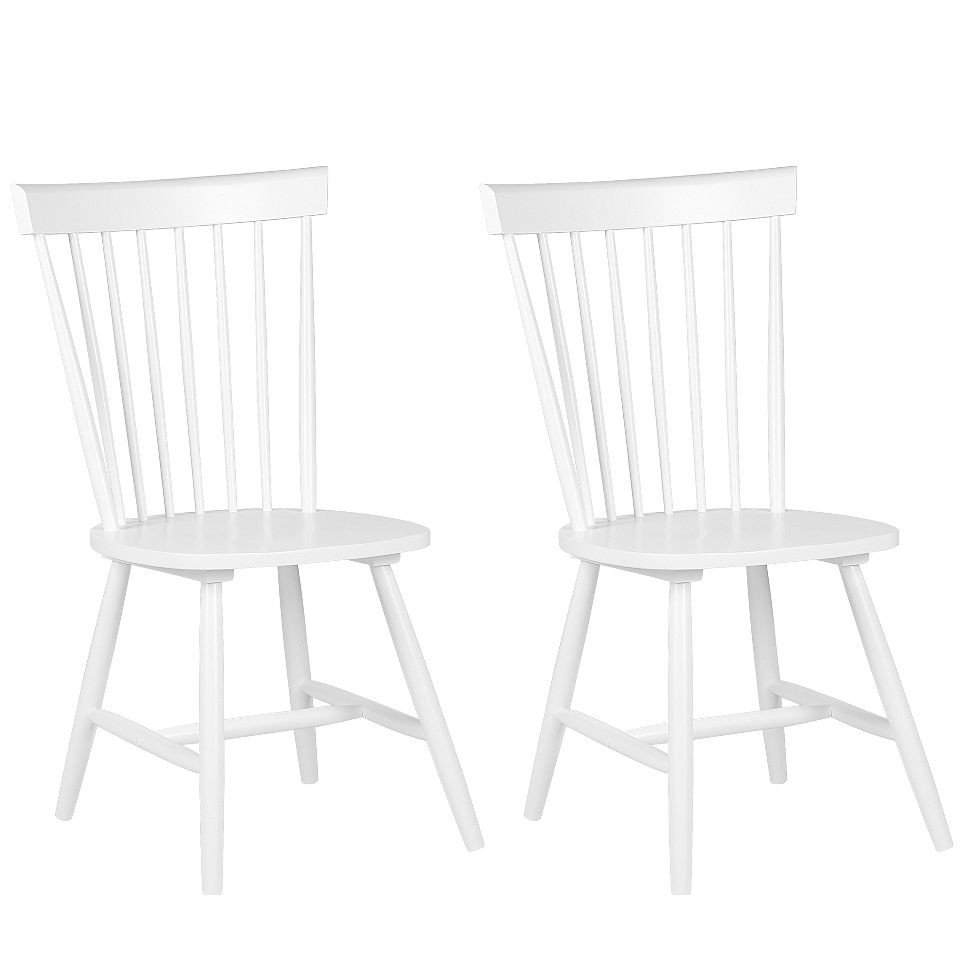Set med 2 matstolar BURGES Trä Vit