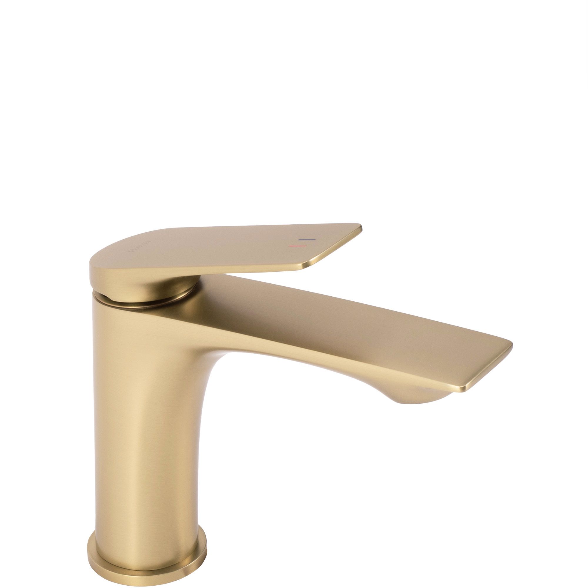 REA Tvättställsblandare AVALON Låg Borstat Guld, 17,5x4,2x16,5cm
