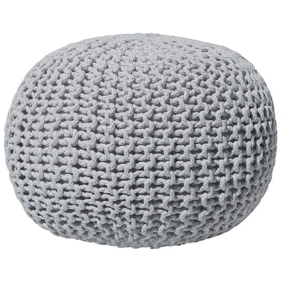 Sittpuff CONRAD Bomull Ljusgrå