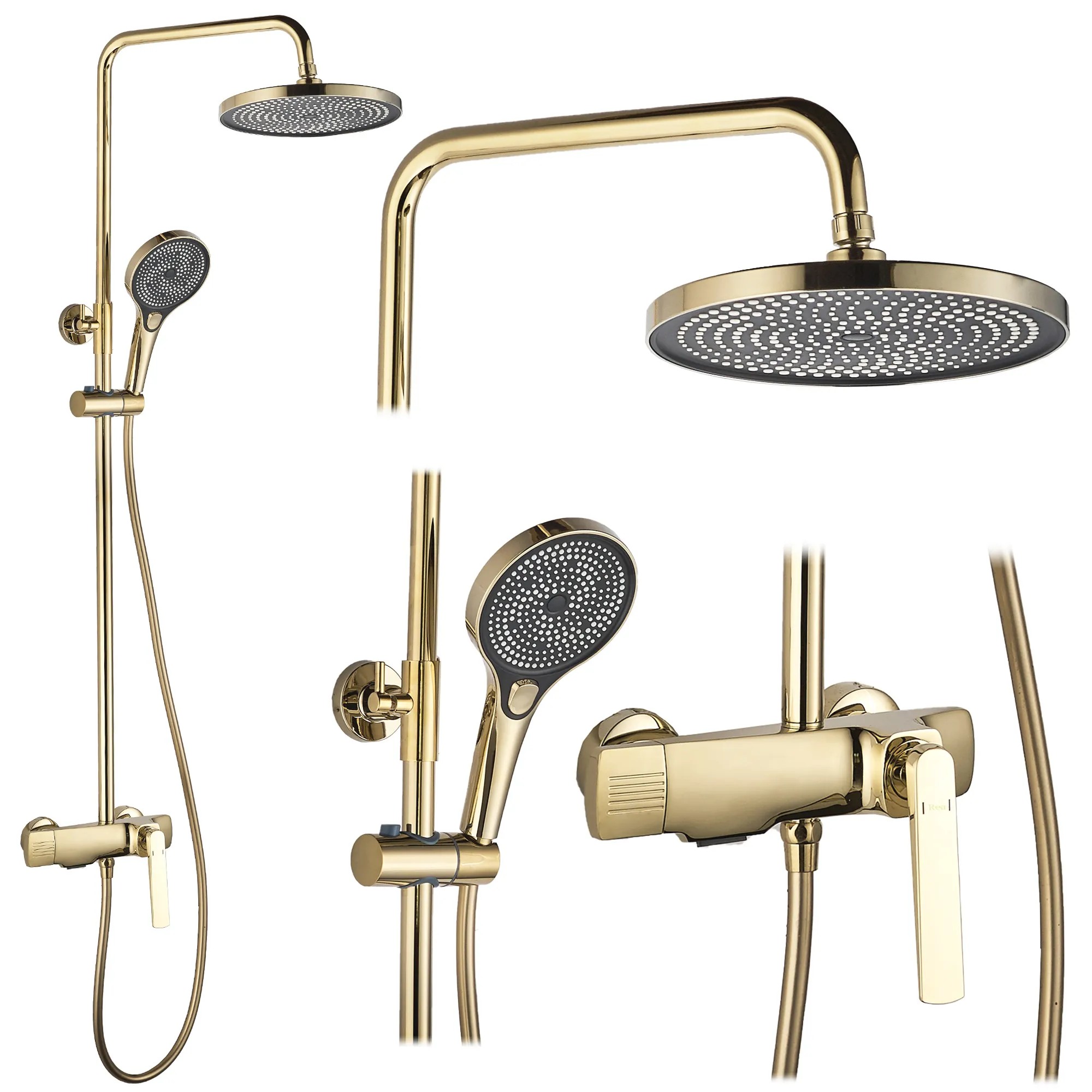 REA duschset REBEL , Guld, 50x25x135,5cm