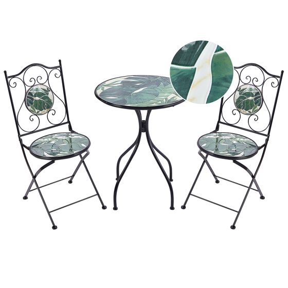 Caféset Fällbar COZZANA Metall Svart