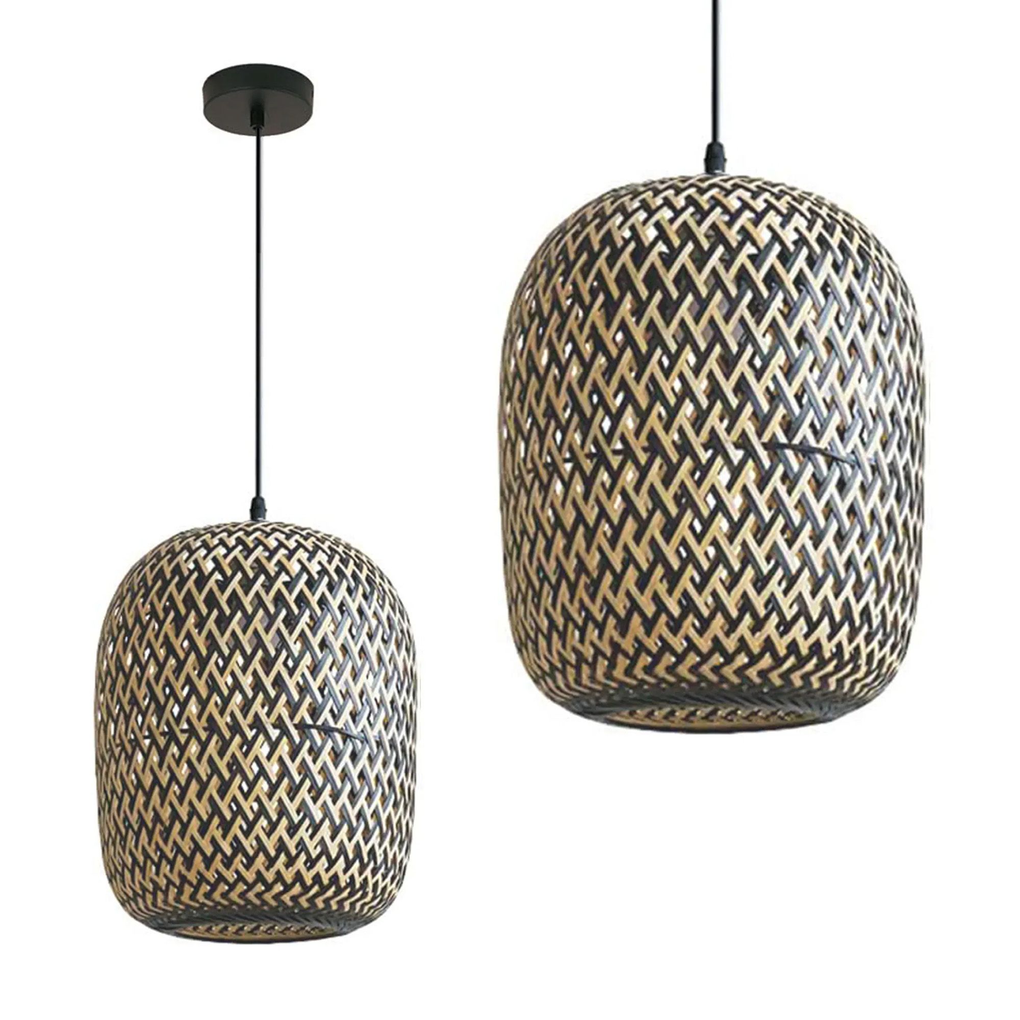 TOOLIGHT hängande taklampa APP1542-1CP BOHO Svart 25x25x30cm