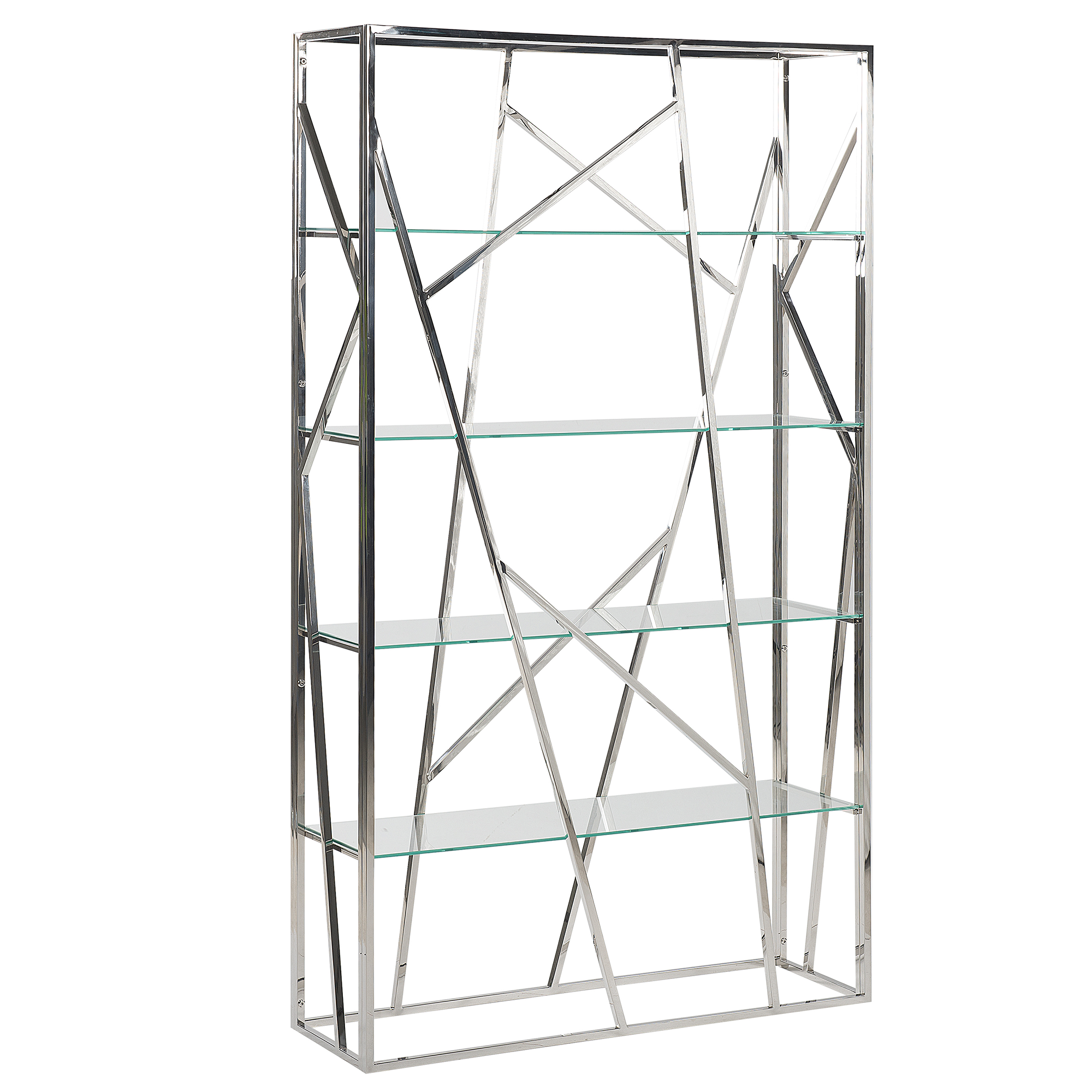 Hyllsystem med 4 hyllplan HOXIE 175 cm Metall Silver