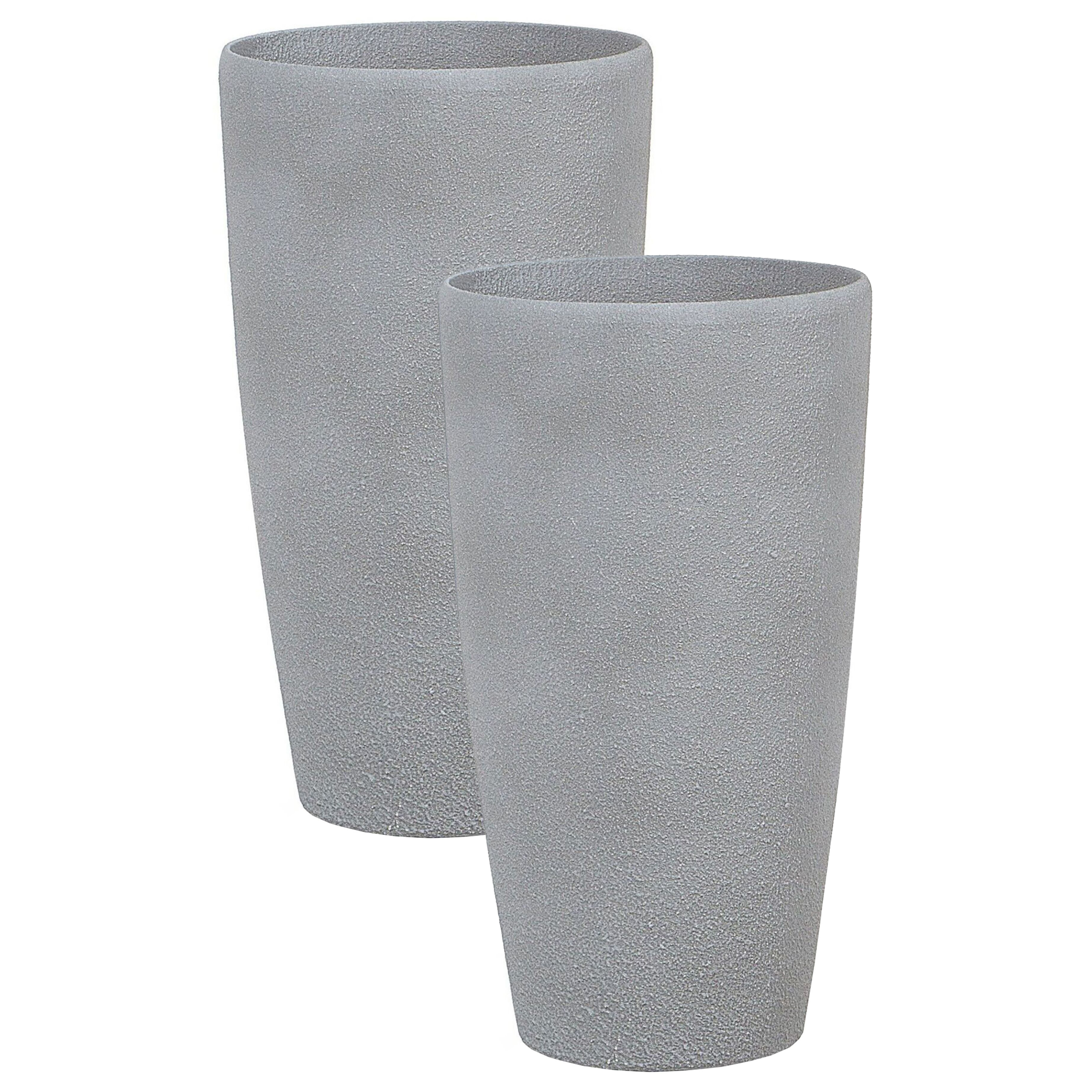Set med 2 växtkrukor ABDERA 31 cm Grå