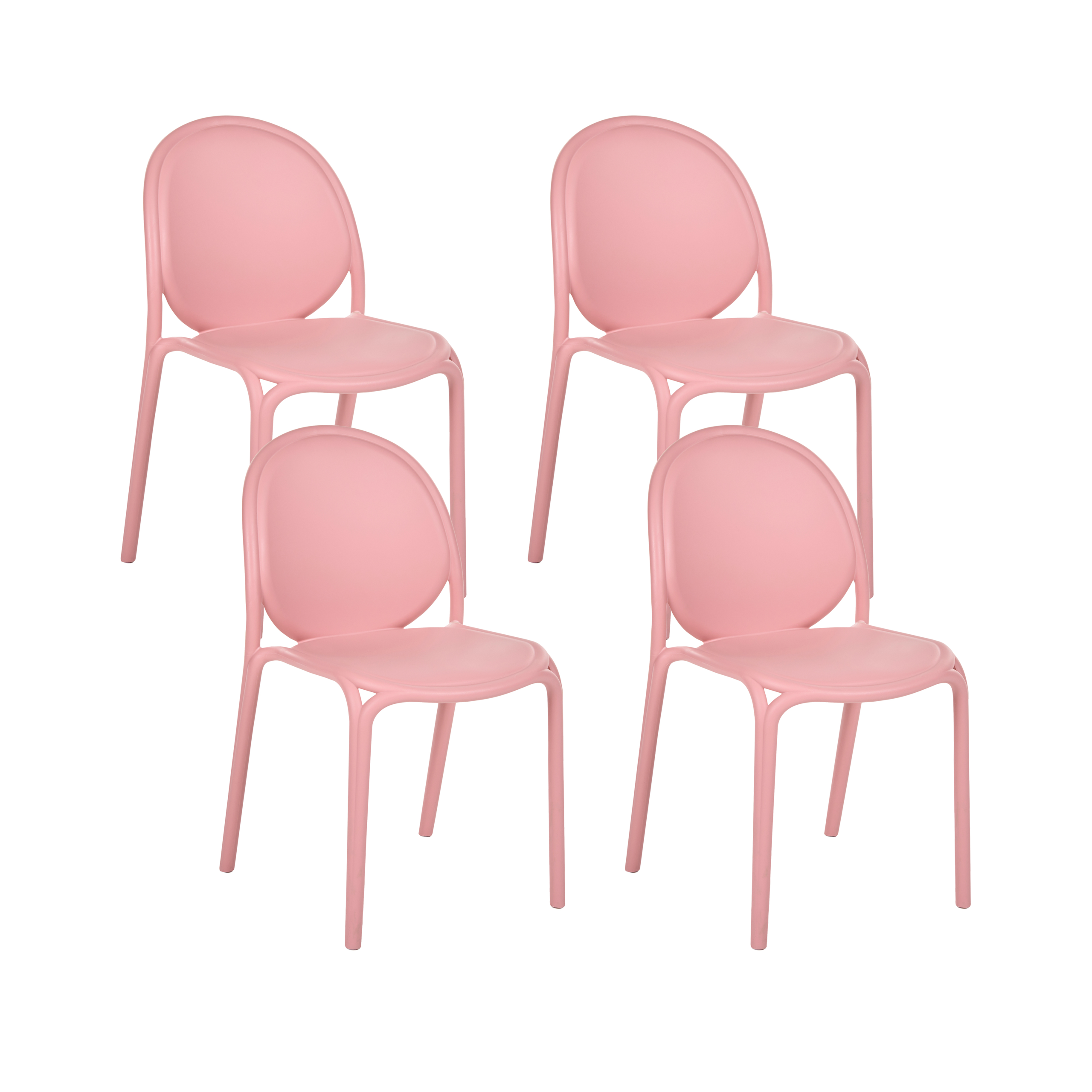Set med 4 trädgårdsstolar BRUGNELLO Rosa