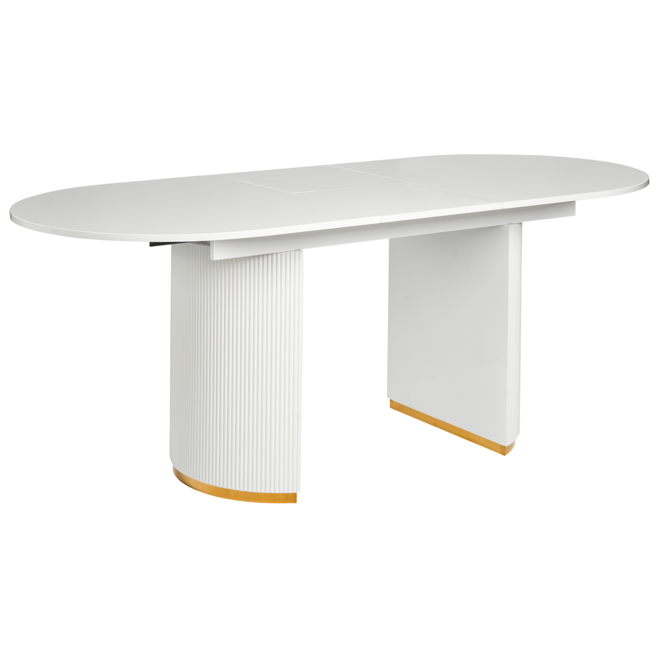 Förlängningsbart matbord DULVERTON Vit 160/200 cm 90 cm