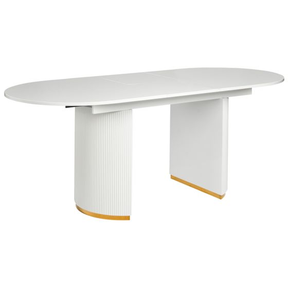 Förlängningsbart matbord DULVERTON Vit 160/200 cm 90 cm