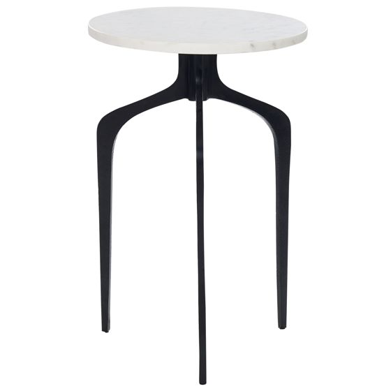 Sidobord TIHOI Marmor Svart/ Vit