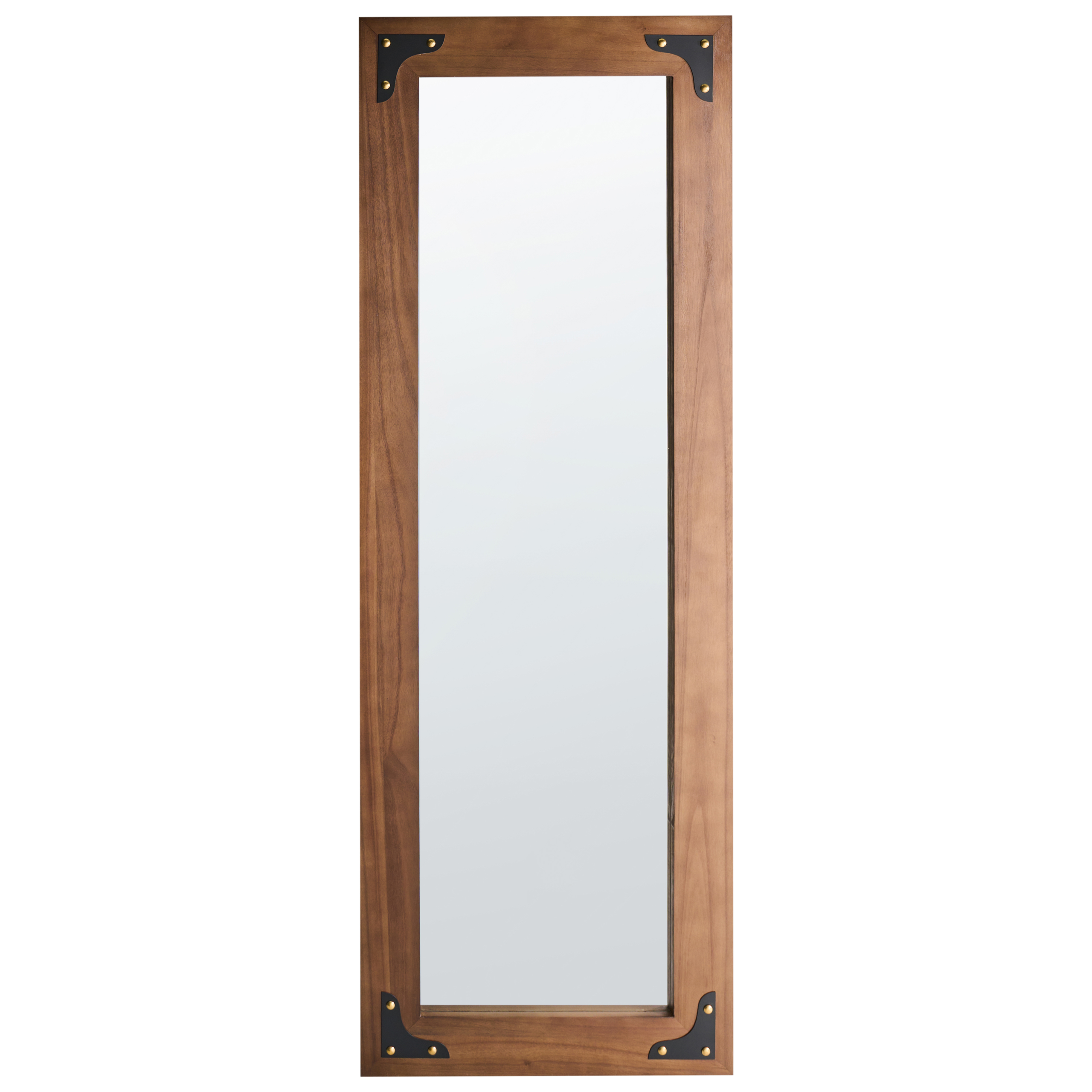 Väggspegel BLOSVILLE 58 cm 164 cm Granträ Brun