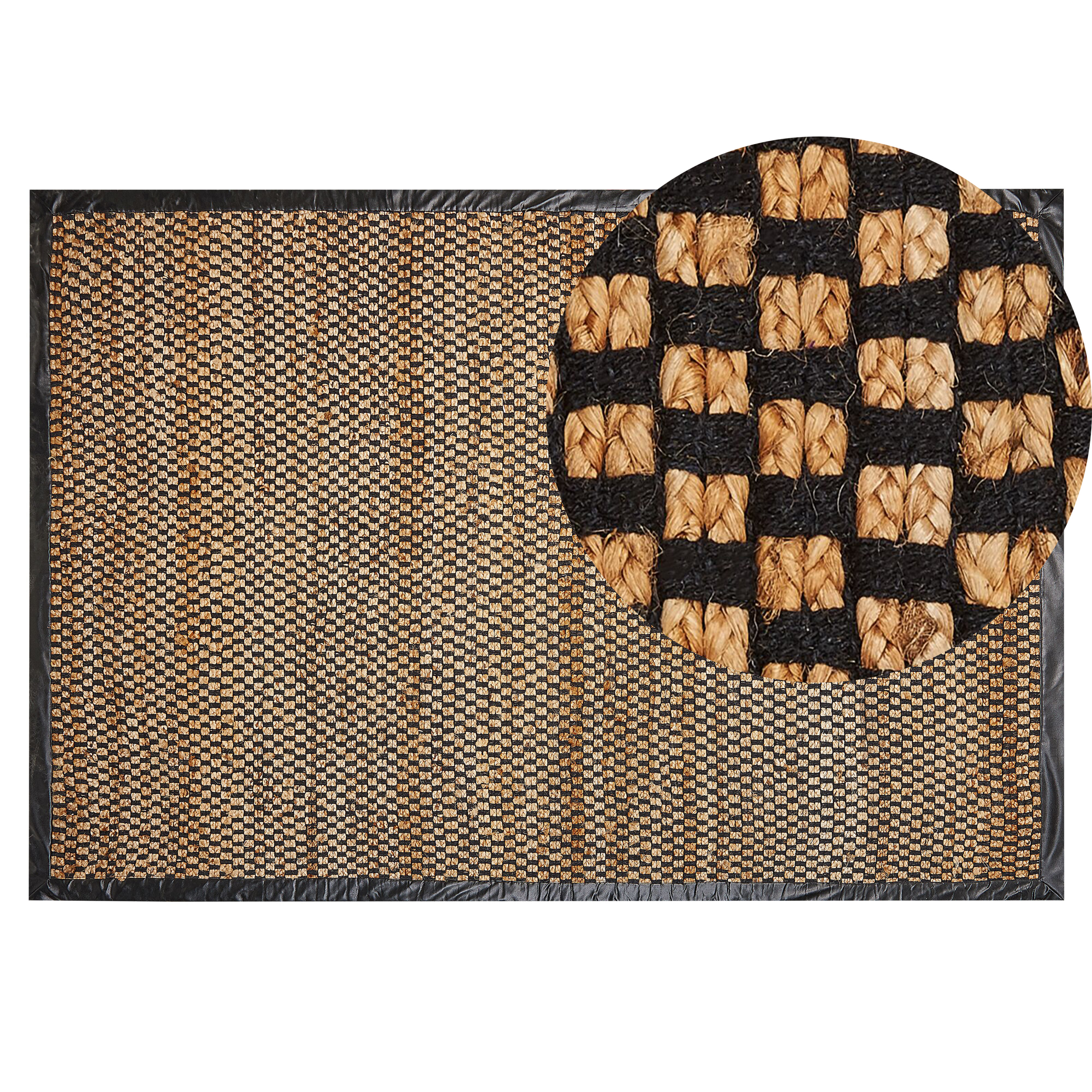 Matta GERCE Svart 140 x 200 cm Jute