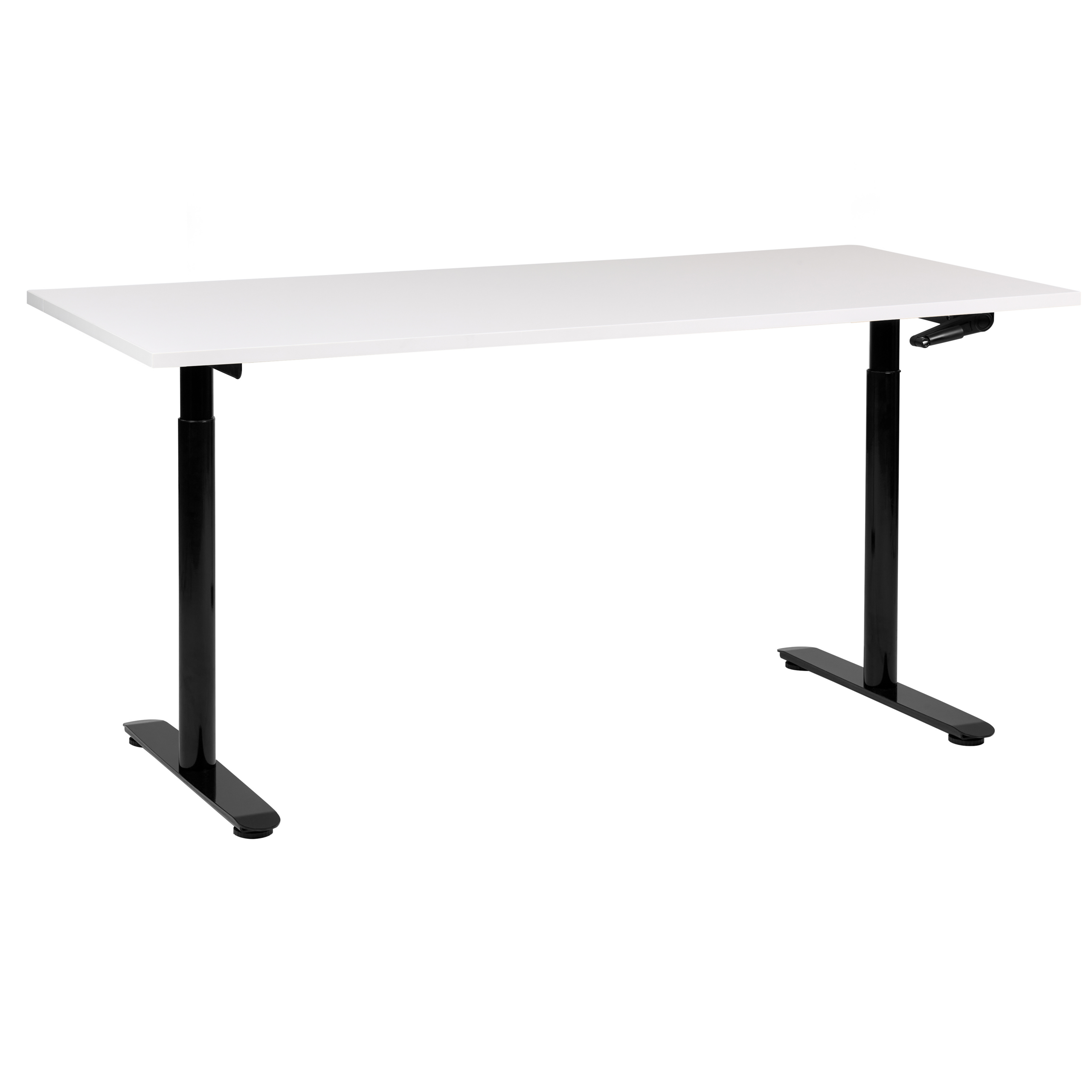 Manuellt höj- och sänkbart skrivbord DESTINAS 160 cm 72 cm Vit/ Svart