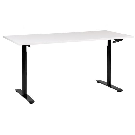 Manuellt höj- och sänkbart skrivbord DESTINAS 160 cm 72 cm Vit/ Svart