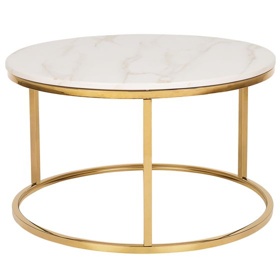 Soffbord CORAL Marmor/ Guld