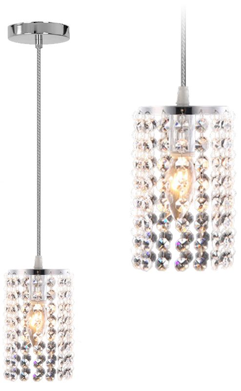 TOOLIGHT hängande taklampa APP730-1CP Krom 16x11x85cm