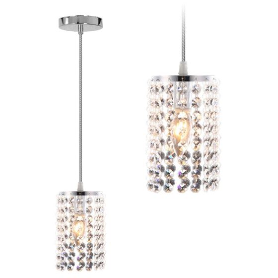 TOOLIGHT hängande taklampa APP730-1CP Krom 16x11x85cm