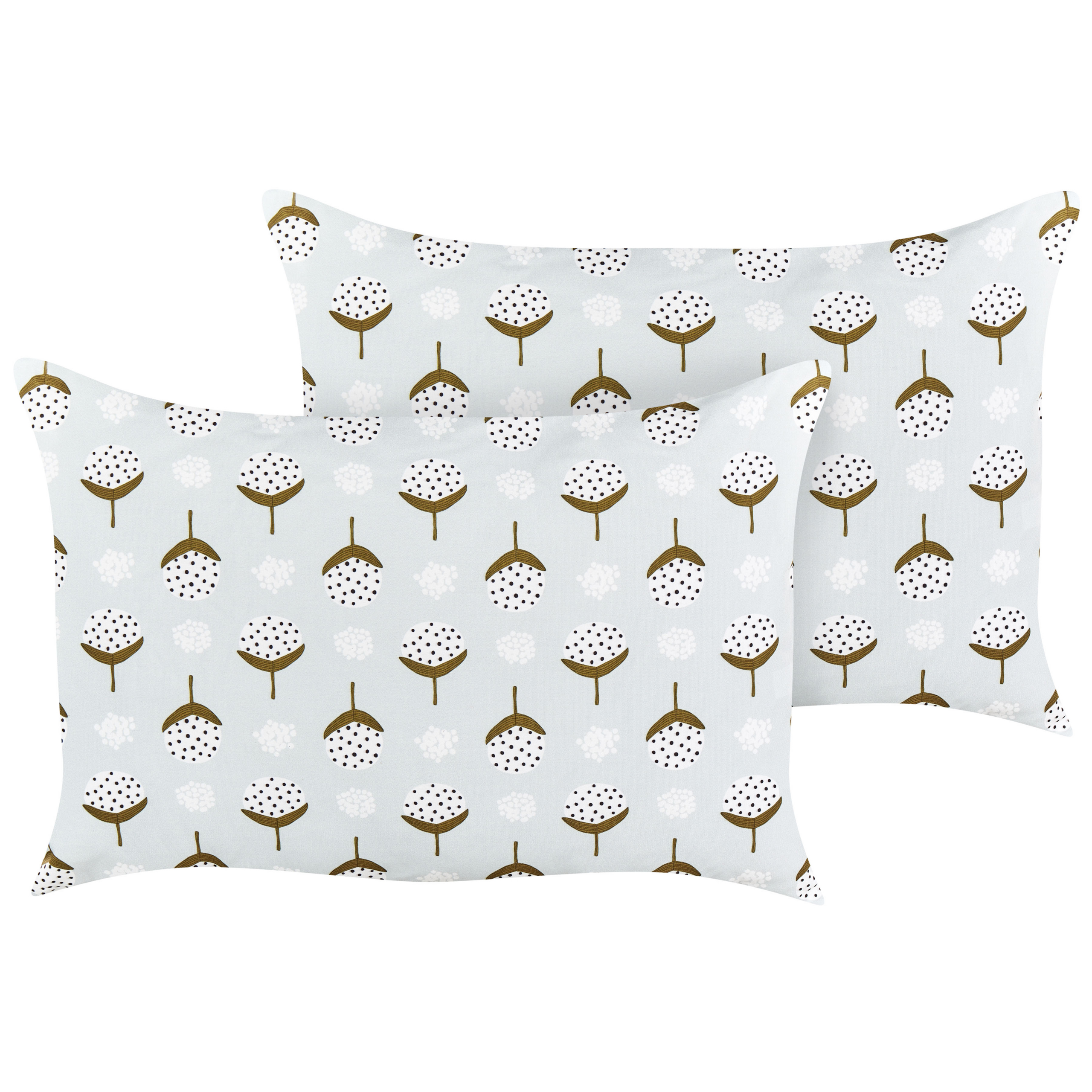Set med 2 utomhusdynor CUNEO Geometriskt tryck 40 x 60 cm Grön