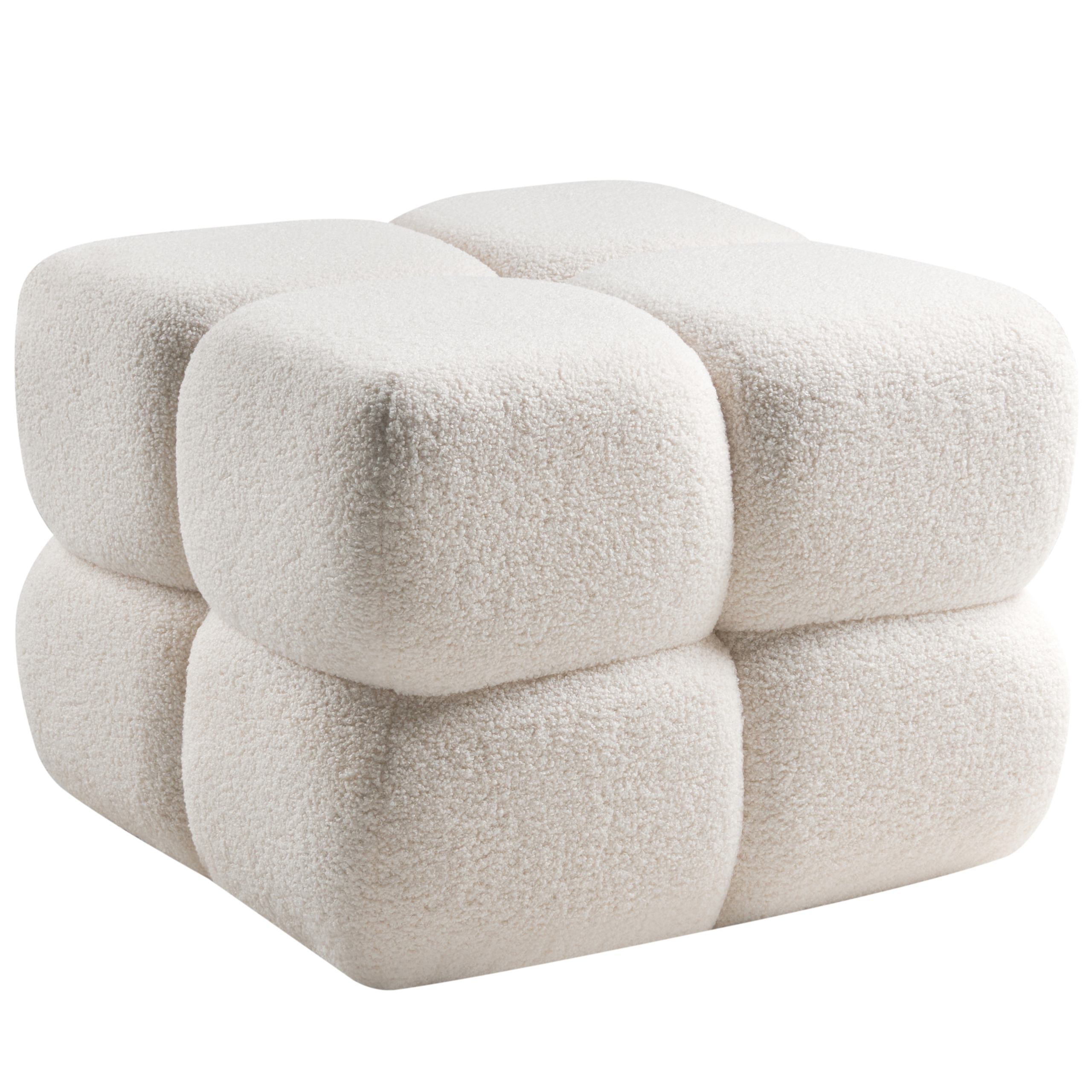 Sittpuff CALIENTE Bouclé Off-White