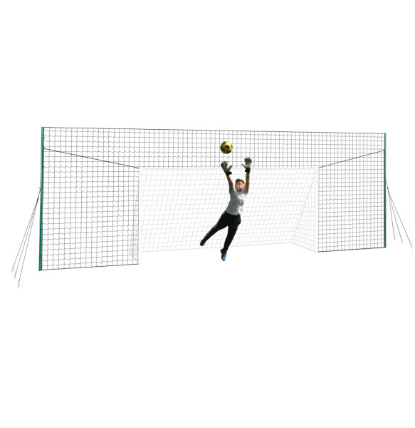 Open Goaaal® Fotbollsmål 3-i-1 med rebounder och stoppnät – Large, 10 fot högt, upp till 29 fot brett, innermål 16 x 7 fot