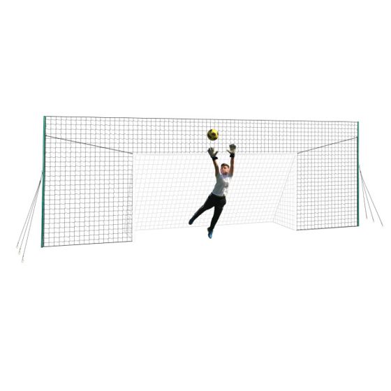 Open Goaaal® Fotbollsmål 3-i-1 med rebounder och stoppnät – Large, 10 fot högt, upp till 29 fot brett, innermål 16 x 7 fot