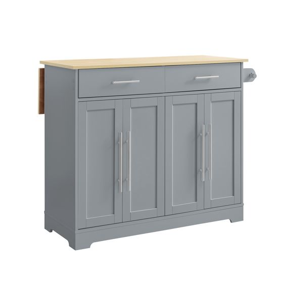 Köksskåp med utdragbar arbetsyta, grå, 107x44x91 cm, FKW129-HG